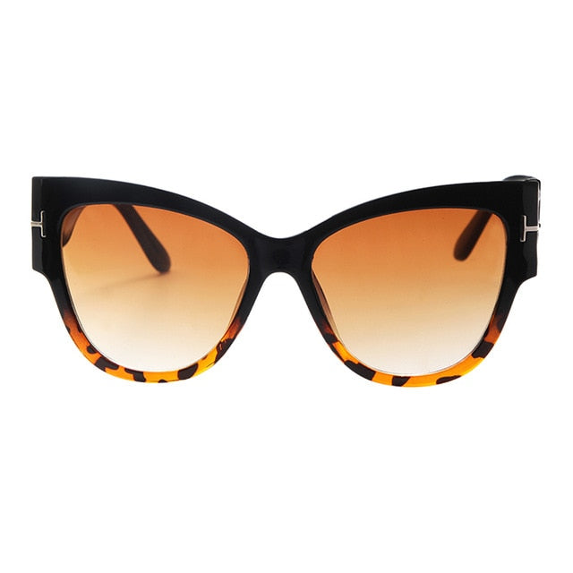 New Fashion Brand Designer Tom Cat Eye Sunglasses Women Oversized Frame Vintage Sun Glasses oculos de sol UV400